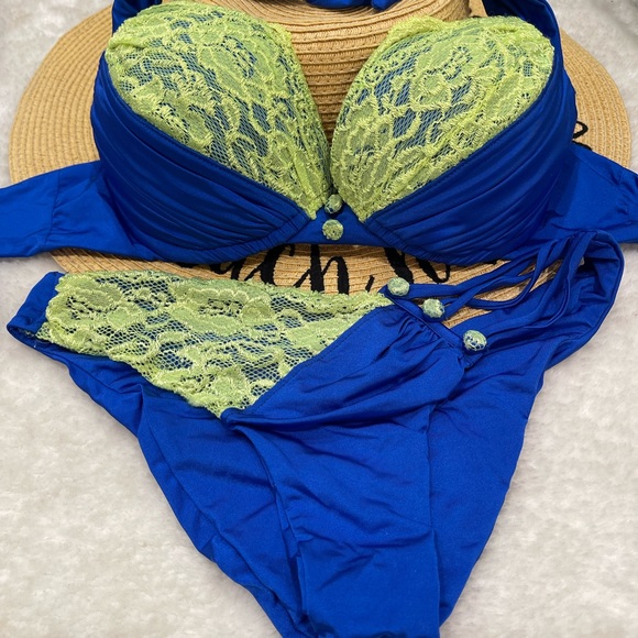 NWOT Beach bunny bikini push up M top L bottoms - Picture 9 of 16